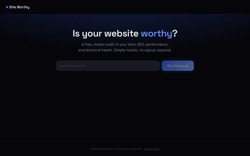 Site Worthy site screenshot